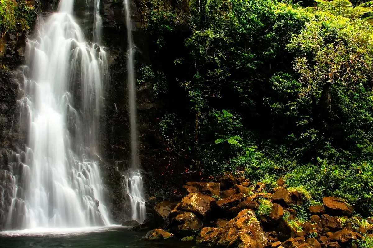 Middle Tavoro Waterfalls in Bouma Park on Taveuni Island