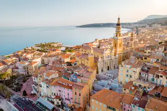 Menton's Basilica of Saint-Michel was built in the 17th century, the belltower was added in the 18th century and the impressive facade was not finished until the start of the 19th century