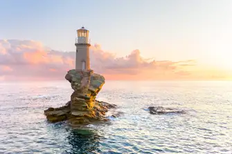 Be sure to visit the Tourlitis Lighthouse as you cruise around Andros