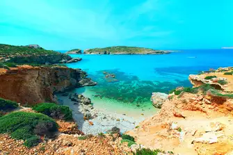 Drop anchor and take advantage of the secluded Blue Lagoon on Comino's west coast