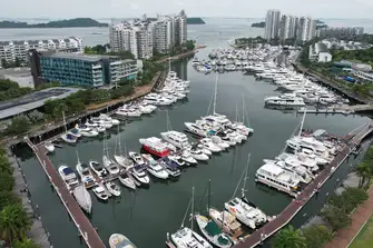 ONE°15 Marina Sentosa Cove located amongst other luxury hotels