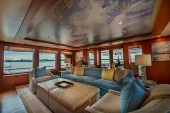 Elevated views and relaxed comfort in the nautically themed sky lounge