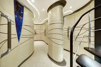 Reymond Langton created extraordinary interiors for this yacht