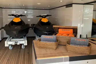 With the waverunners launched, guests have a sea-level beach club