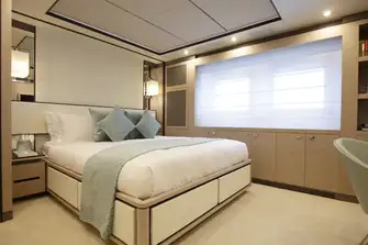One of two lower deck double cabins
