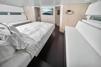 The full-beam owner's suite on the lower deck